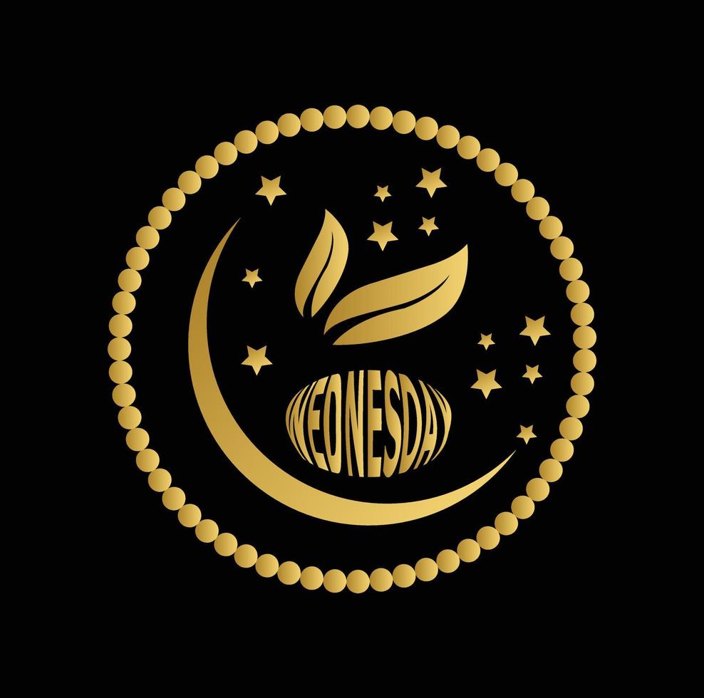 Wednesday round letter logo design can use it for your company. vector