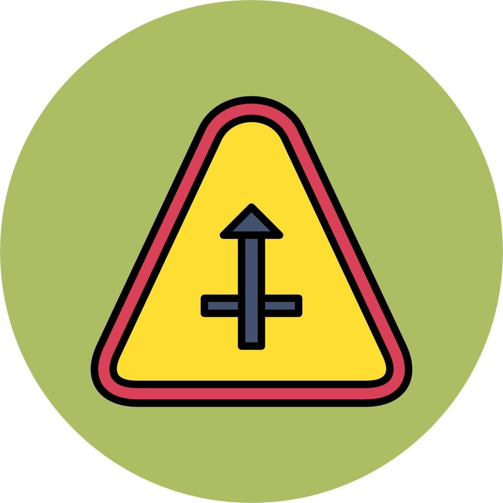 Crossroads Ahead Vector Icon