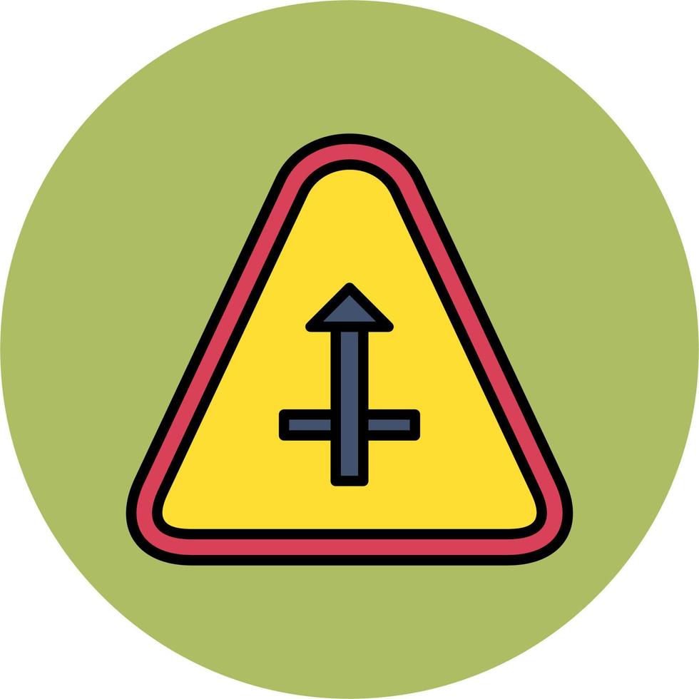 Crossroads Ahead Vector Icon