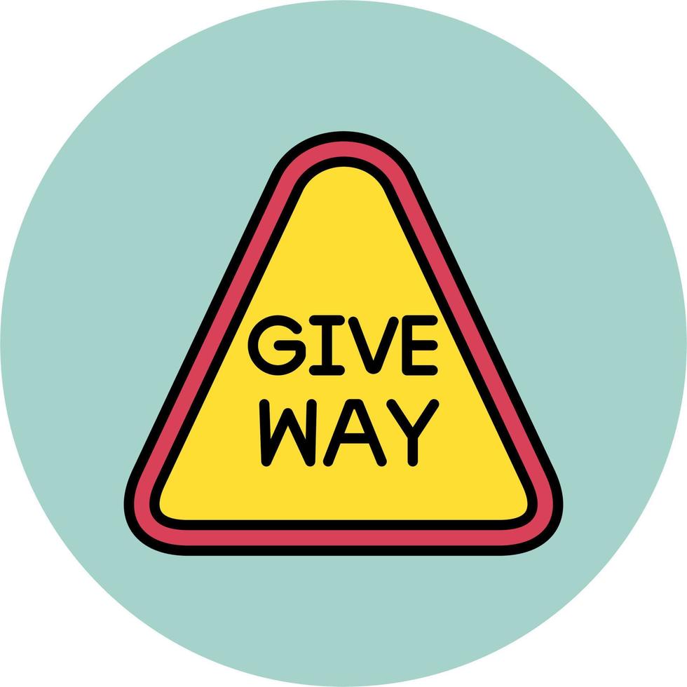 Give Way Or Stop Complete Vector Icon