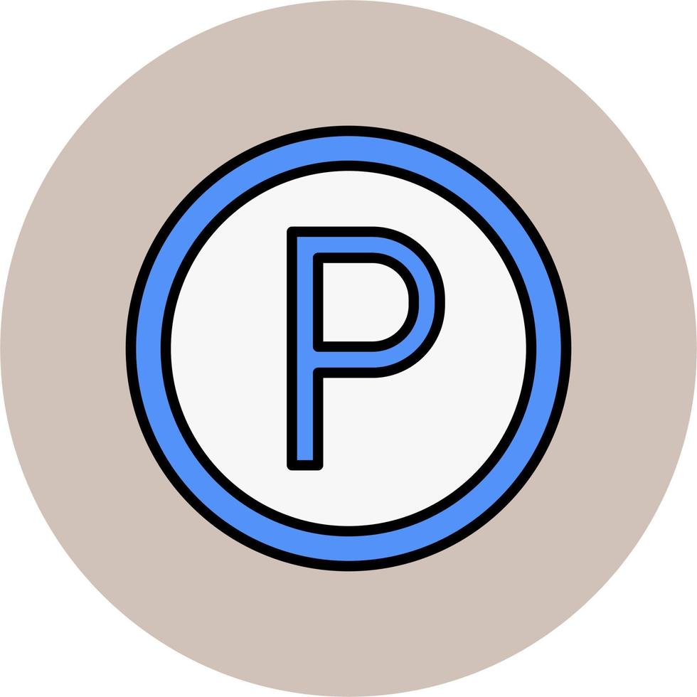 icono de vector de estacionamiento