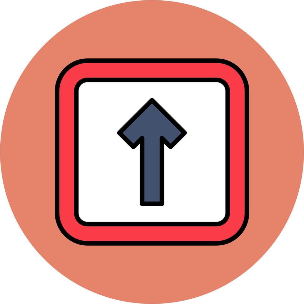 One Way Traffic Vector Icon