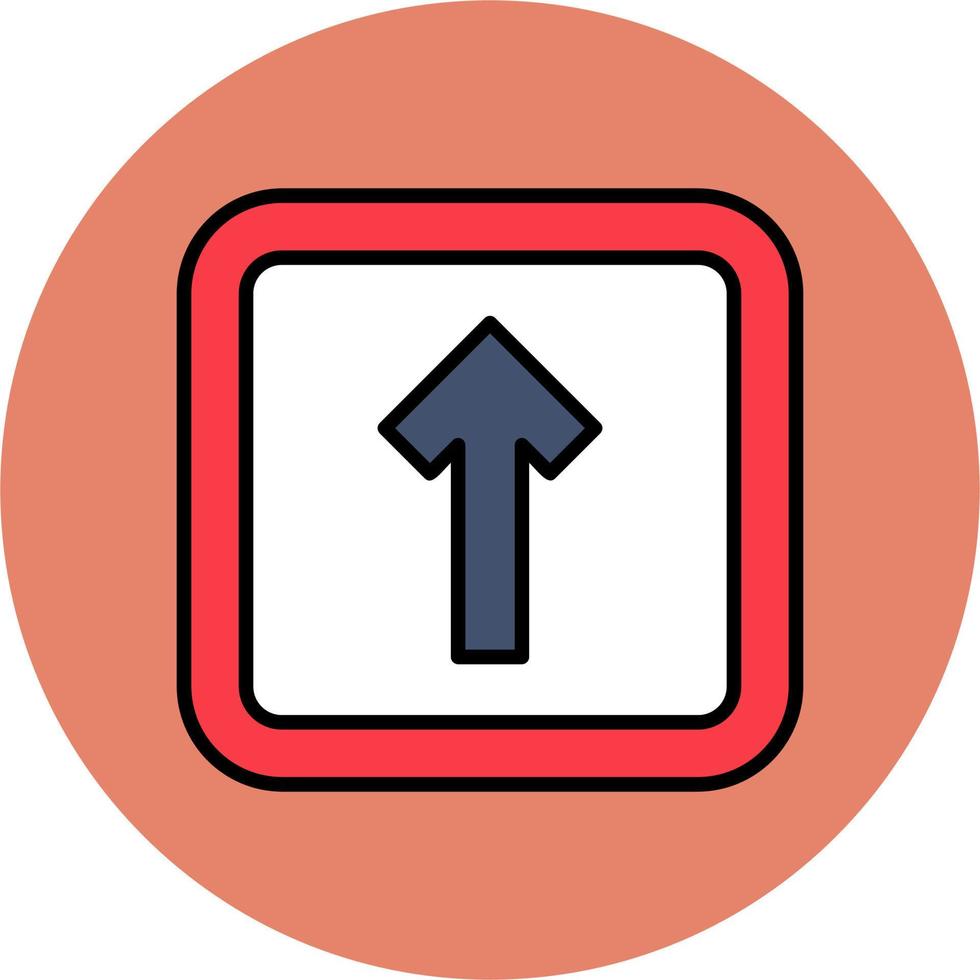 One Way Traffic Vector Icon