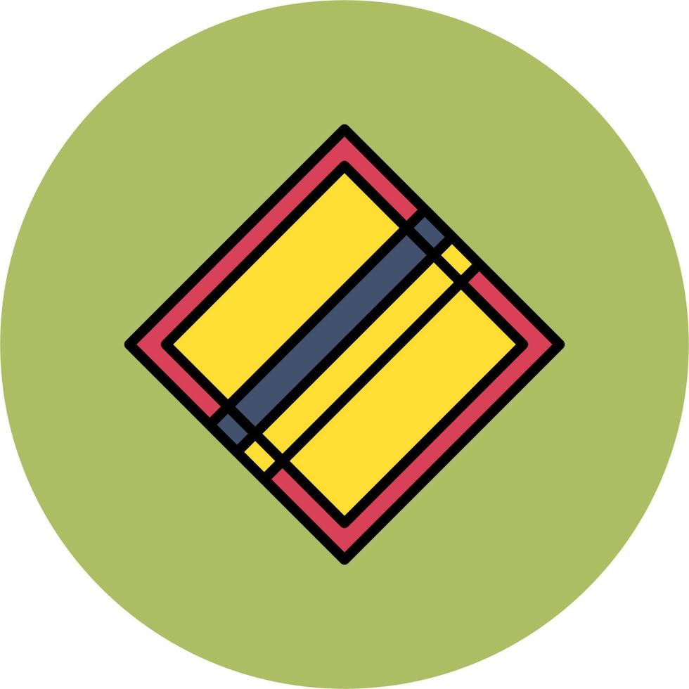 End Of Priority Road Vector Icon