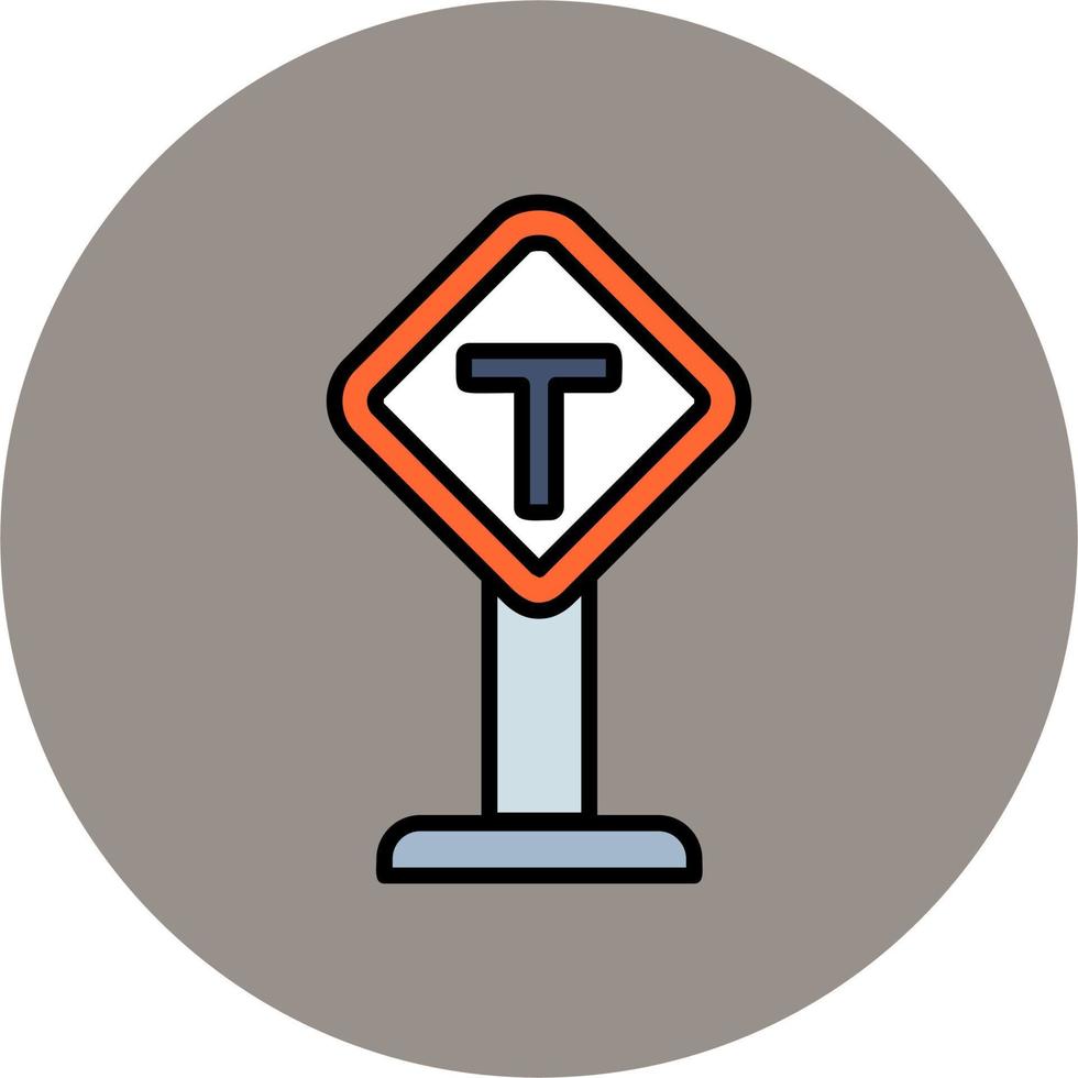 T Junction Vector Icon