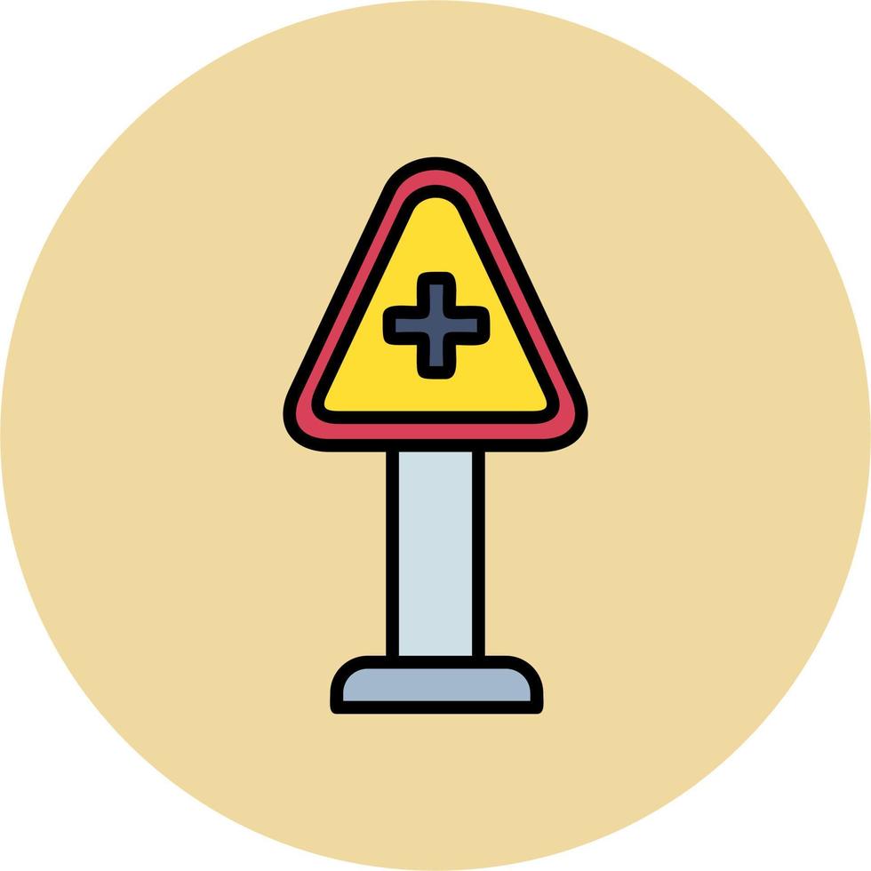 Cross Road Vector Icon