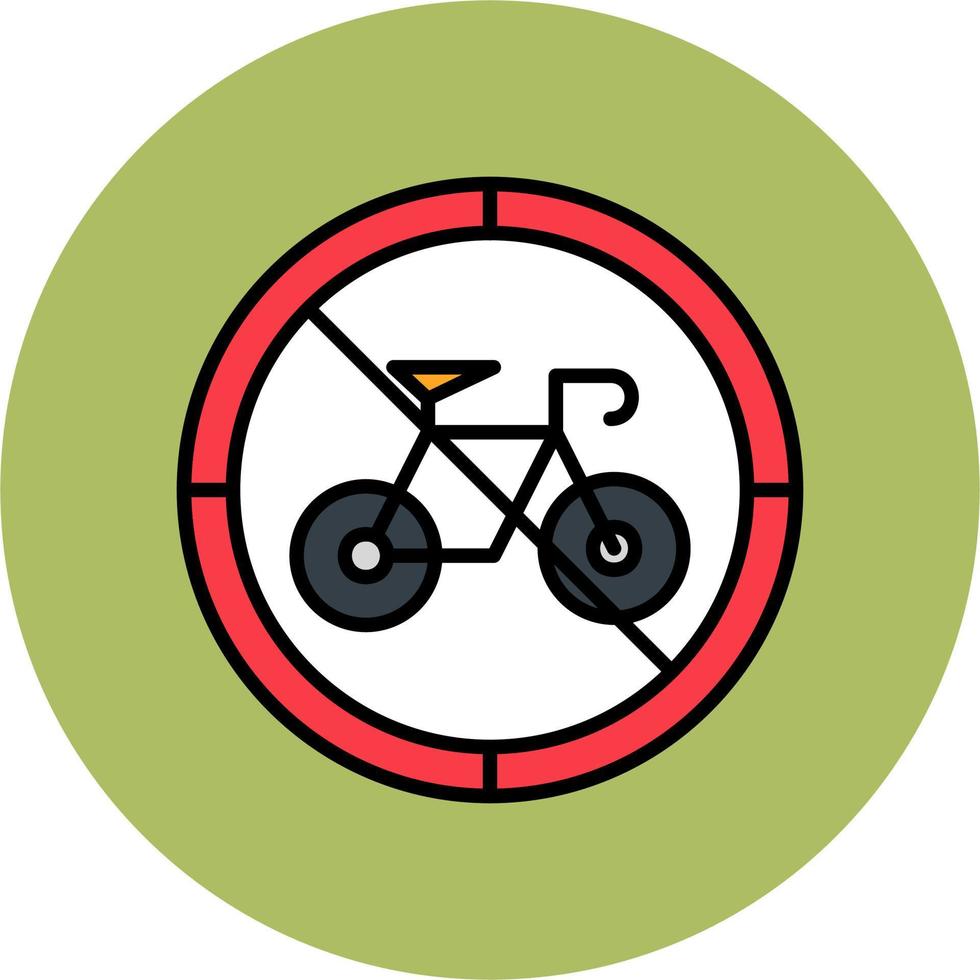 No Bicycle Vector Icon