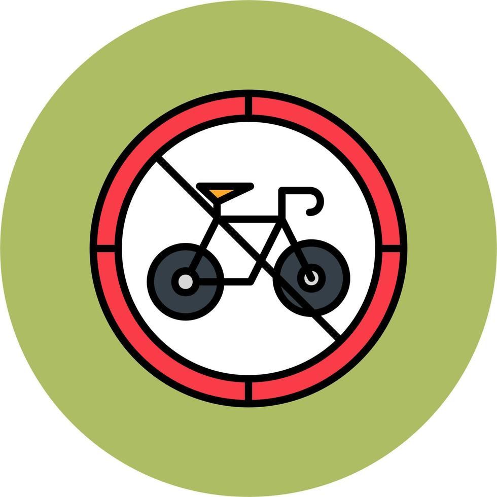 No bicicleta vector icono