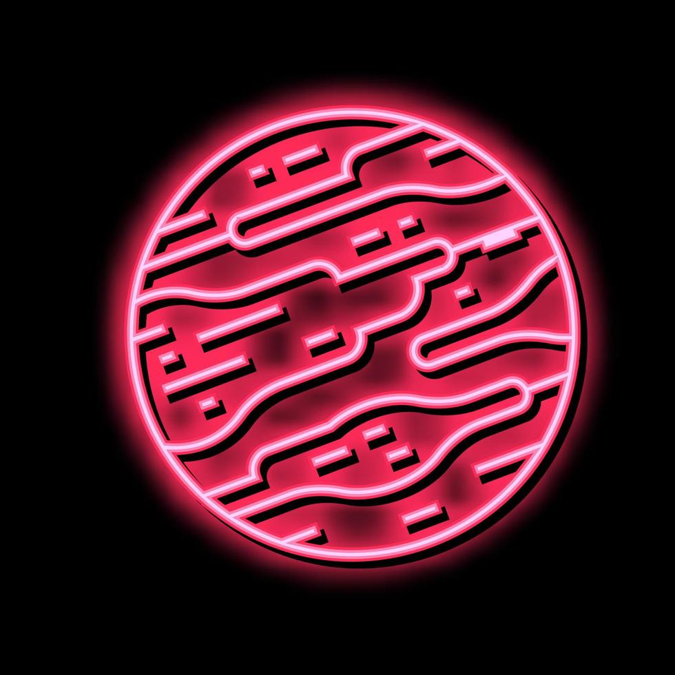 mars planet color icon vector flat illustration