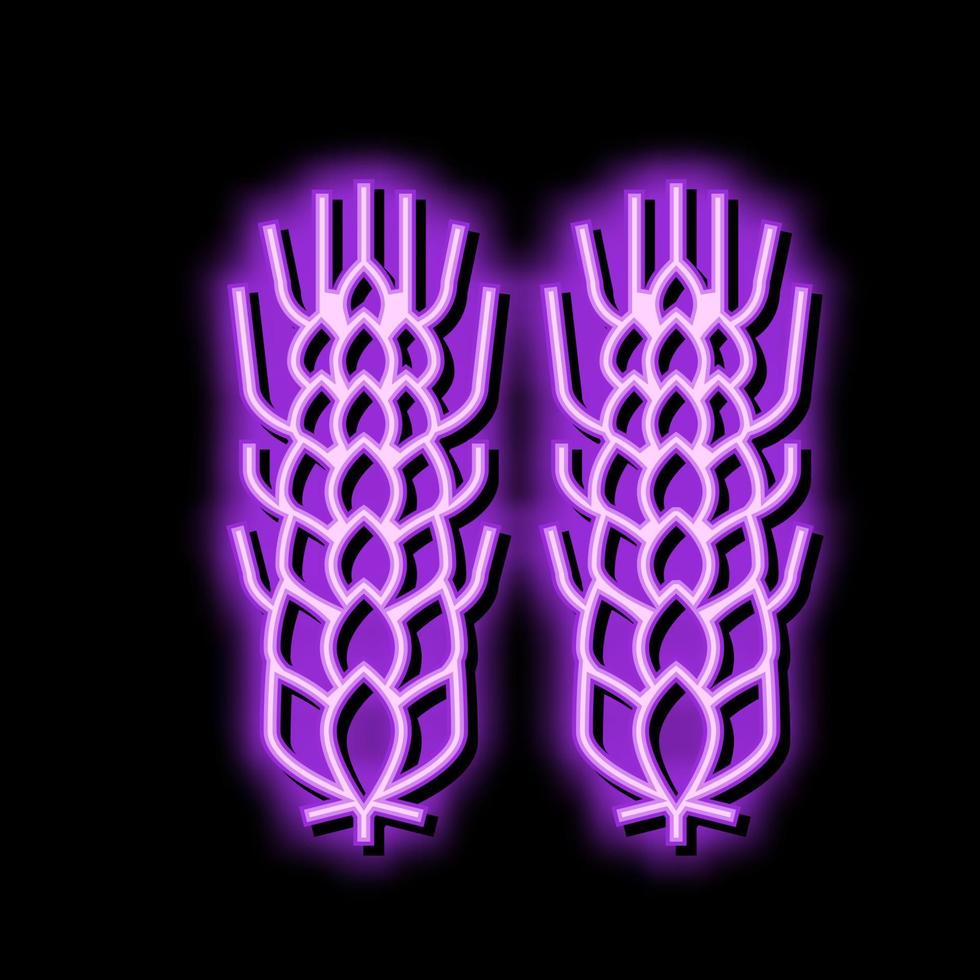 wheat beer drink neon glow icon illustration vector