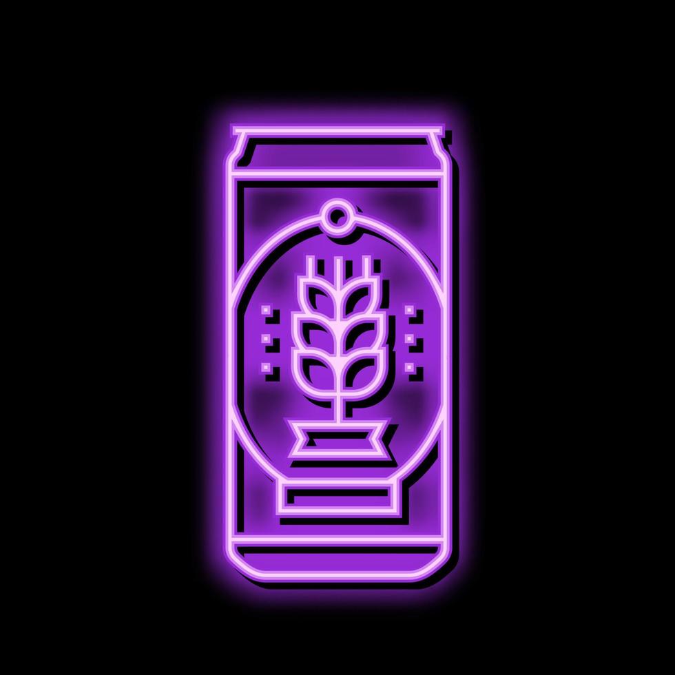 can beer drink neon glow icon illustration vector