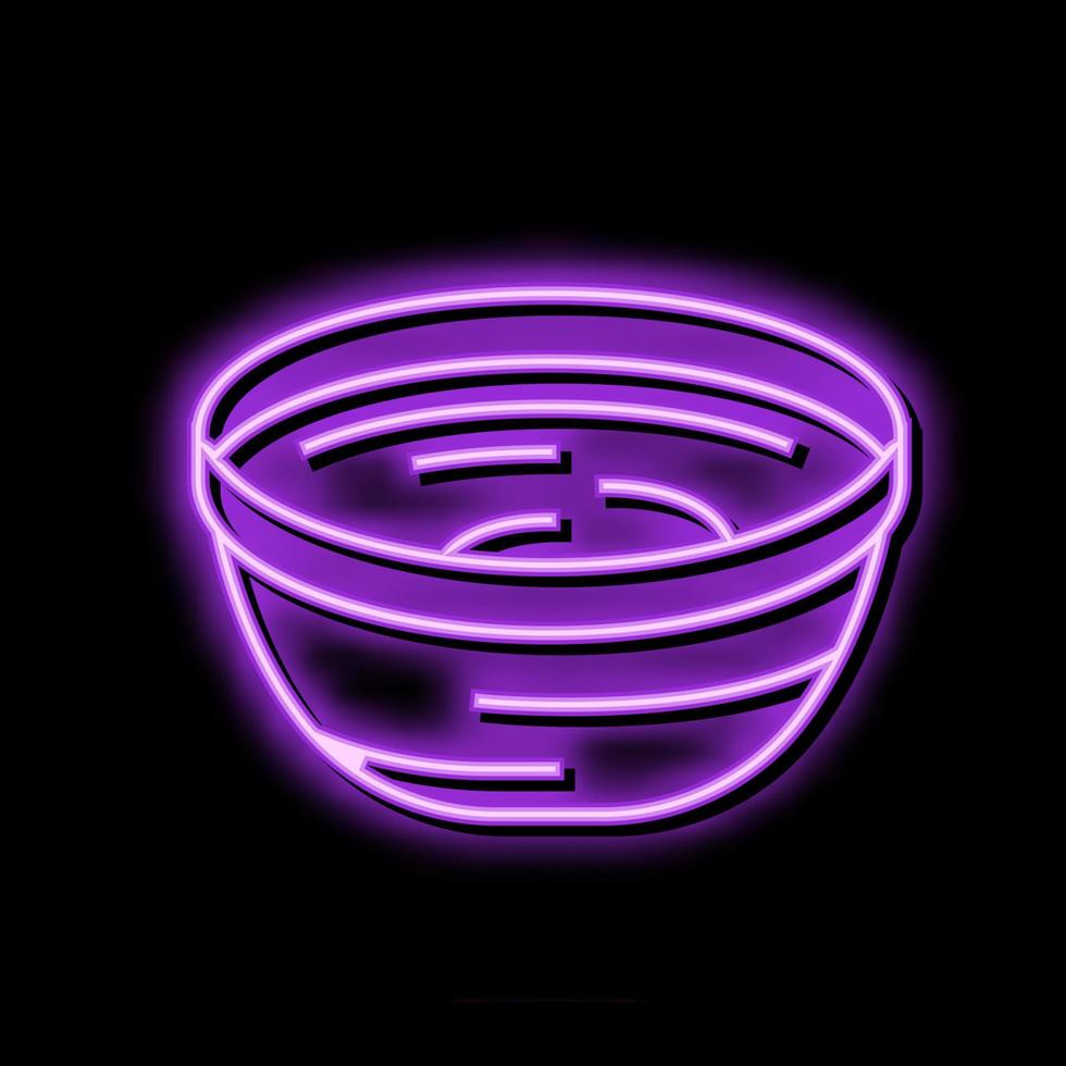 bowl soy sauce food neon glow icon illustration vector