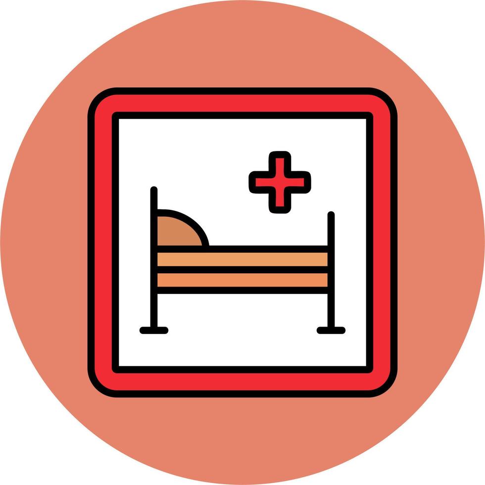 icono de vector de hospital