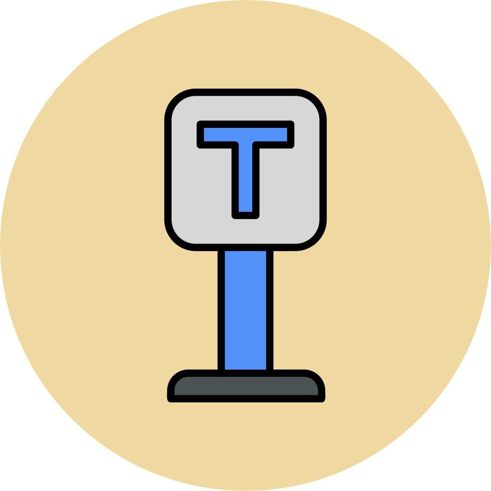 T Junction Vector Icon