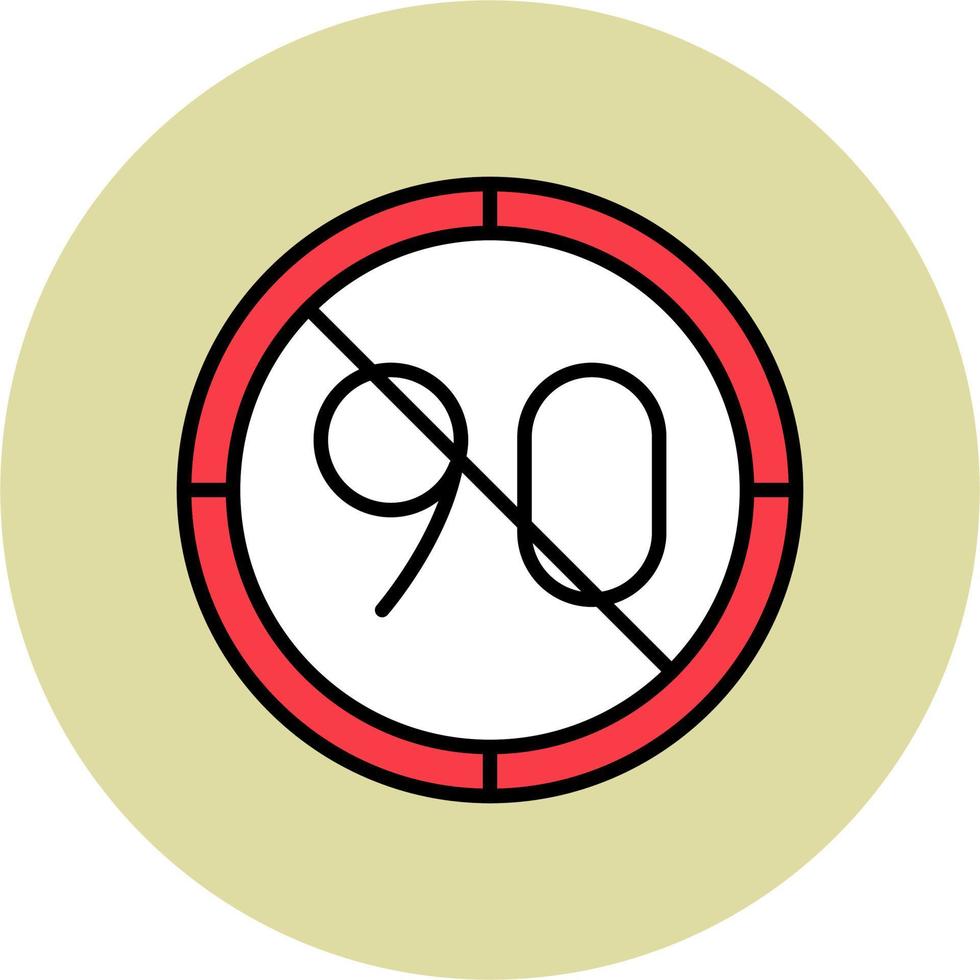 Speed Limit Vector Icon