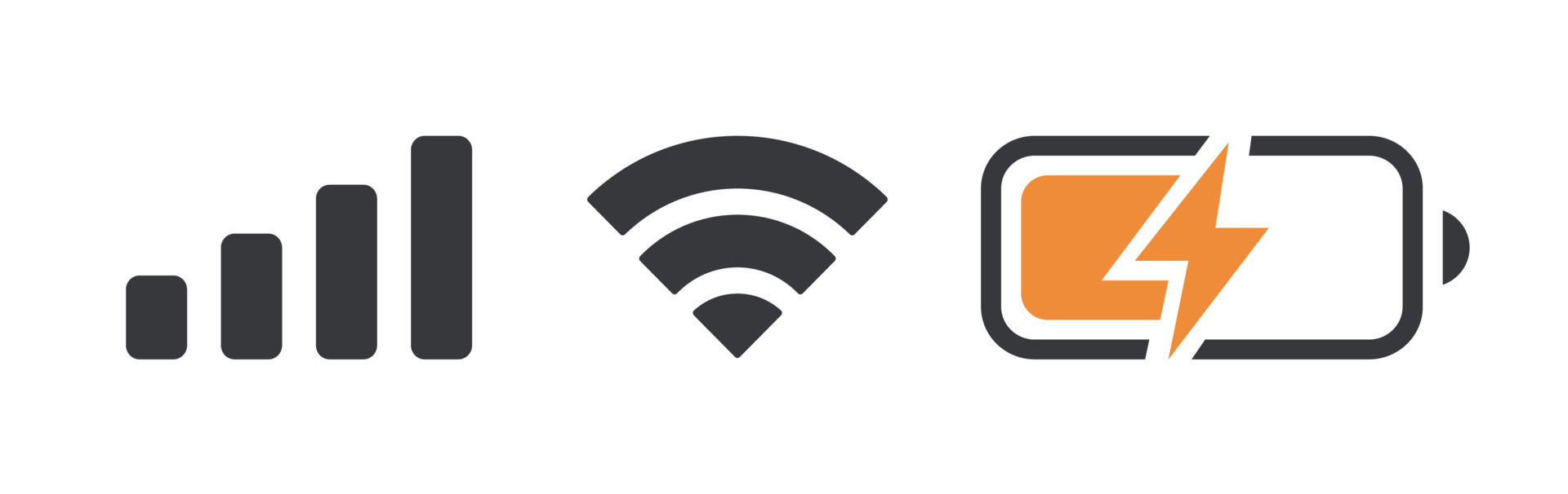 5G bar icon. Status bar symbol modern, simple for website design