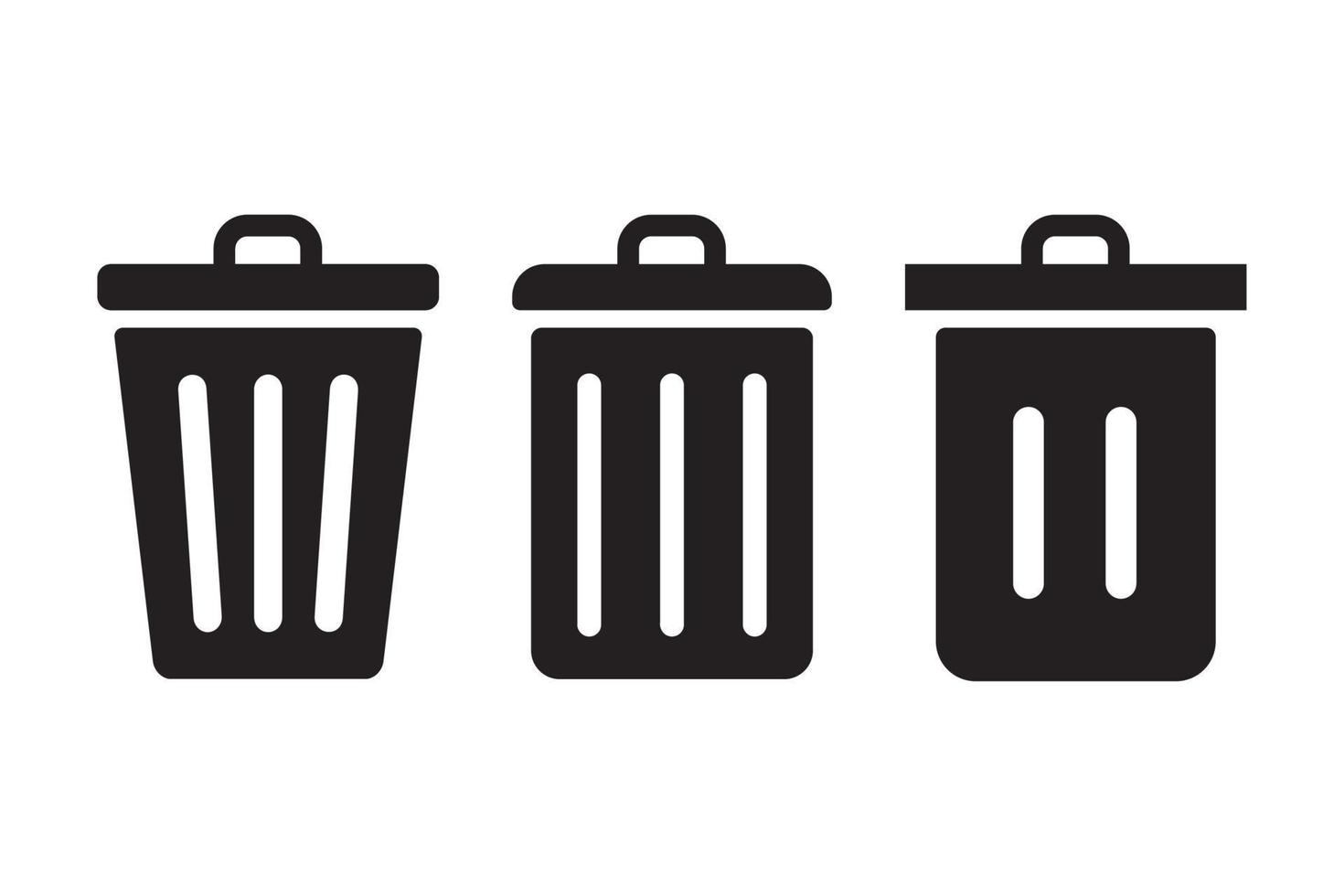 Trash icon vector Icon set .recycle and trash sign symbol icon.