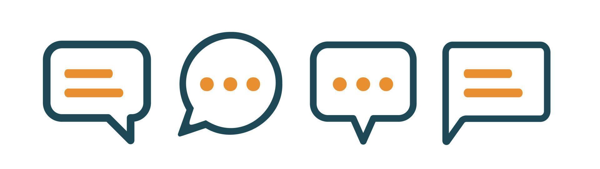 Chat Message Bubbles Vector Icon. Talk bubble, dialog. Conversation, SMS, Notification, Group Chat.