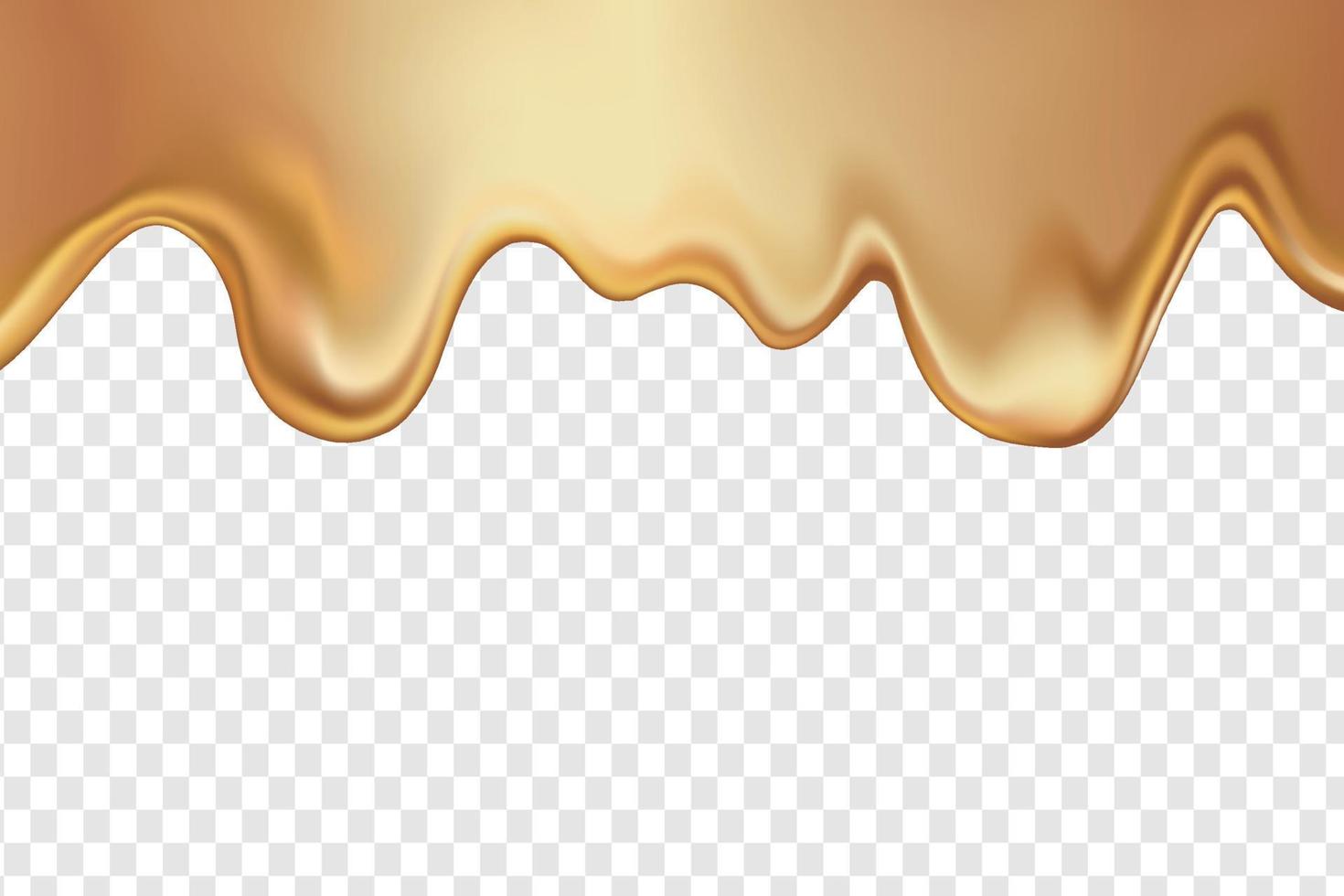 3d oro Miel, jarabe, petróleo fluido líquido textura, pintura o metal vector ilustración