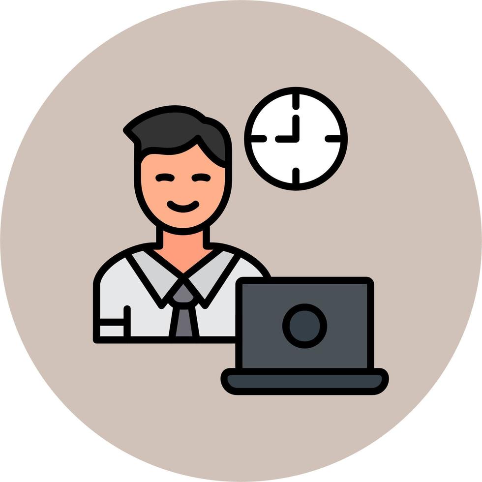 lleno hora trabajo vector icono 20526232 Vector en Vecteezy