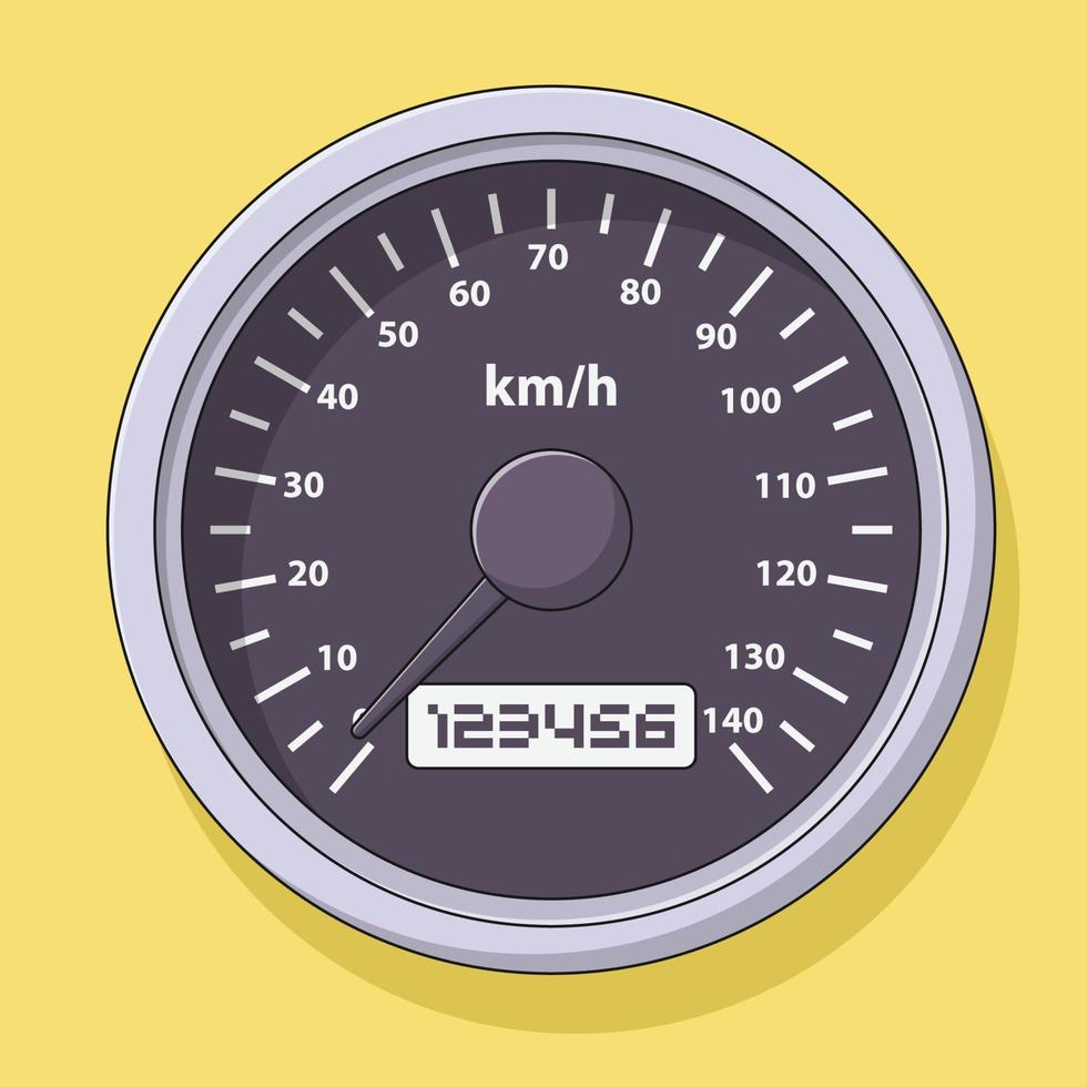 Speedometer Vector Icon Illustration. Speed Indicator Vector. Flat Cartoon Style Suitable for Web Landing Page, Banner, Flyer, Sticker, Wallpaper, Background