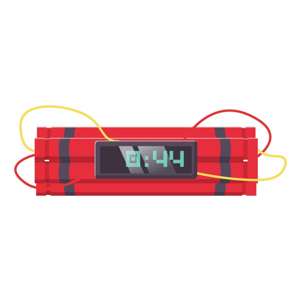 Dynamite with Timer Illustration. Clean Icon Design Element on Isolated White Background vector