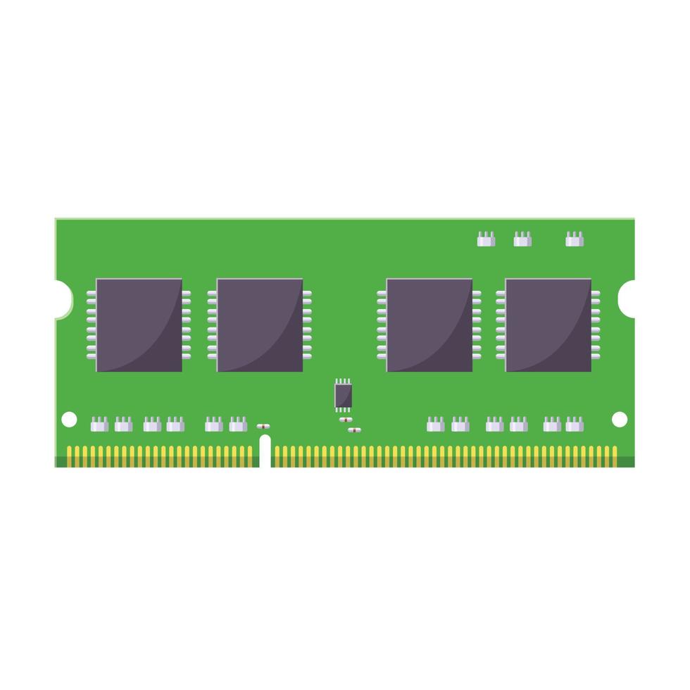 RAM Memory Laptop Illustration. Clean Icon Design Element on Isolated White Background vector