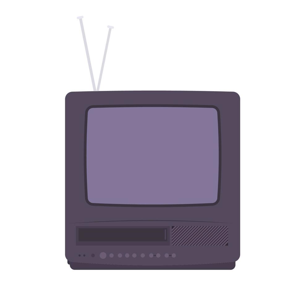 ilustración plana de televisión retro. elemento de diseño de icono limpio sobre fondo blanco aislado vector