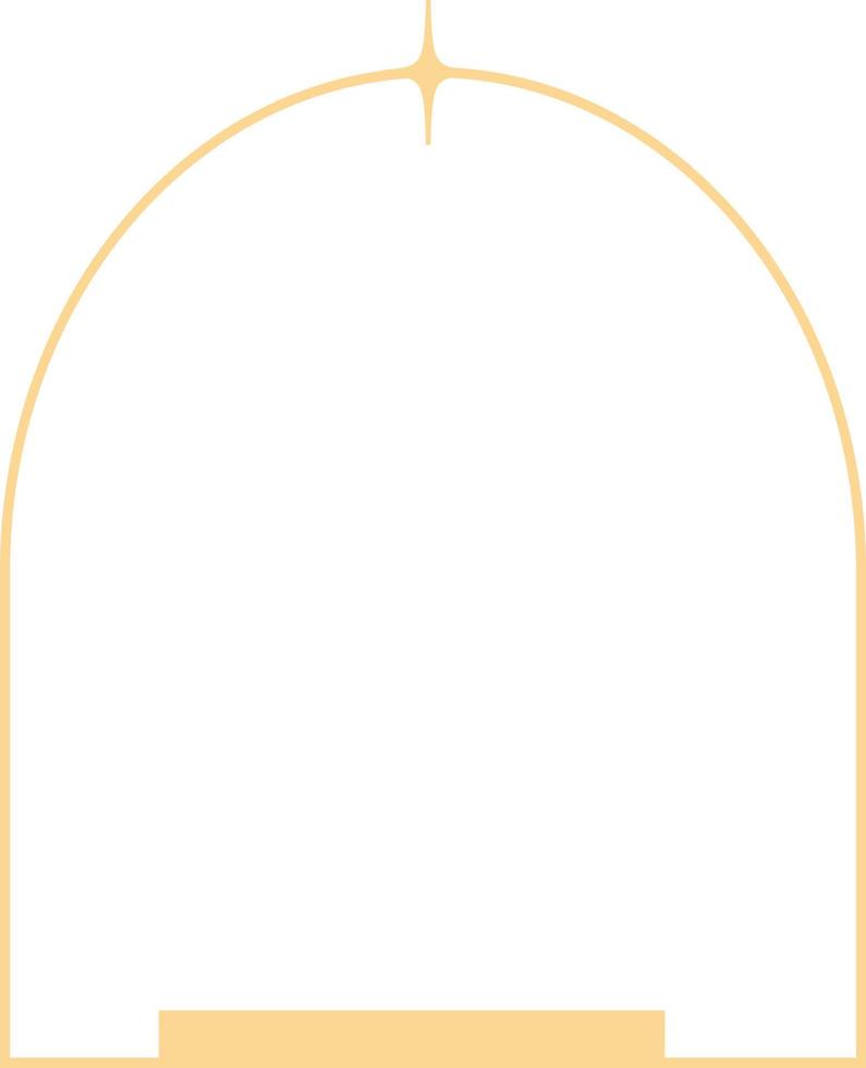 Monoline arch frame. Aesthetic shape. vector