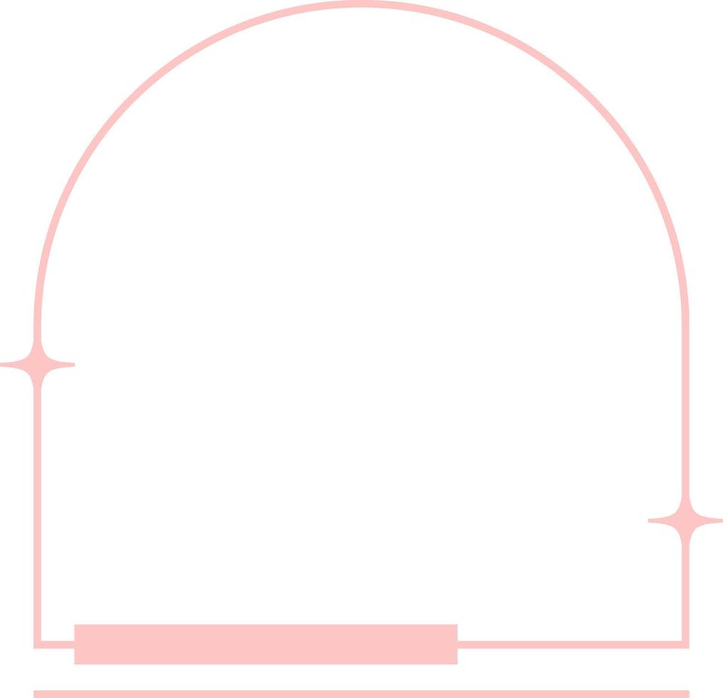 Monoline arch frame. Aesthetic shape. vector