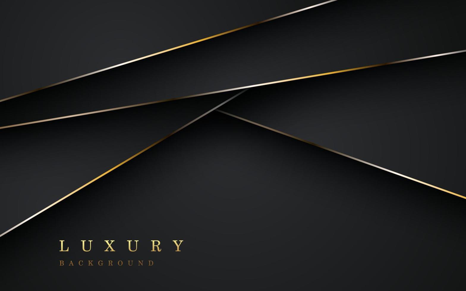 luxurious abstract black gold line overlap layers background. eps10 vector