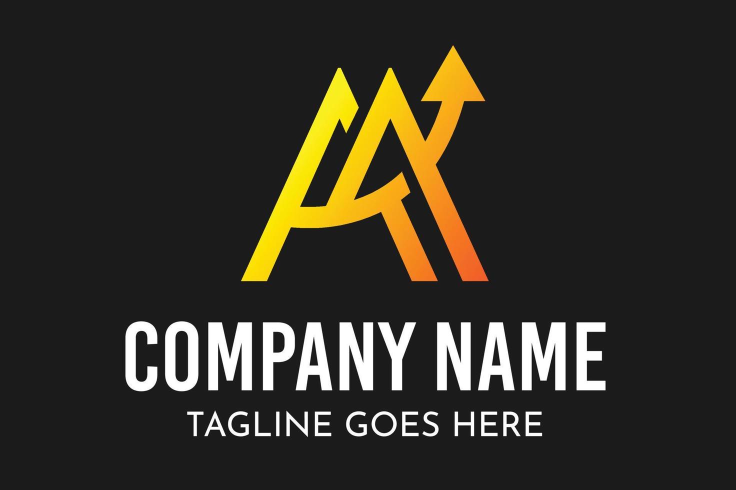 AA Letters Creative Growth Finance Business Marketing Logo Design