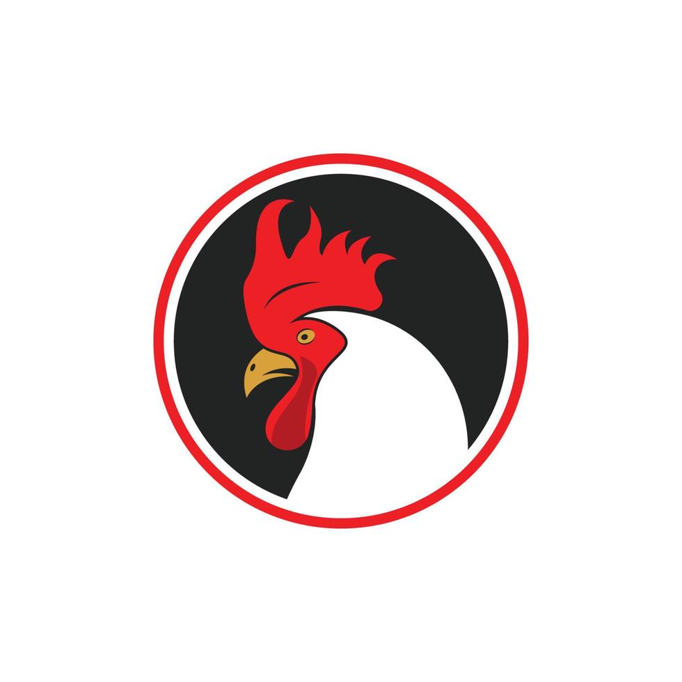 Rooster logo icon vector and symbol template