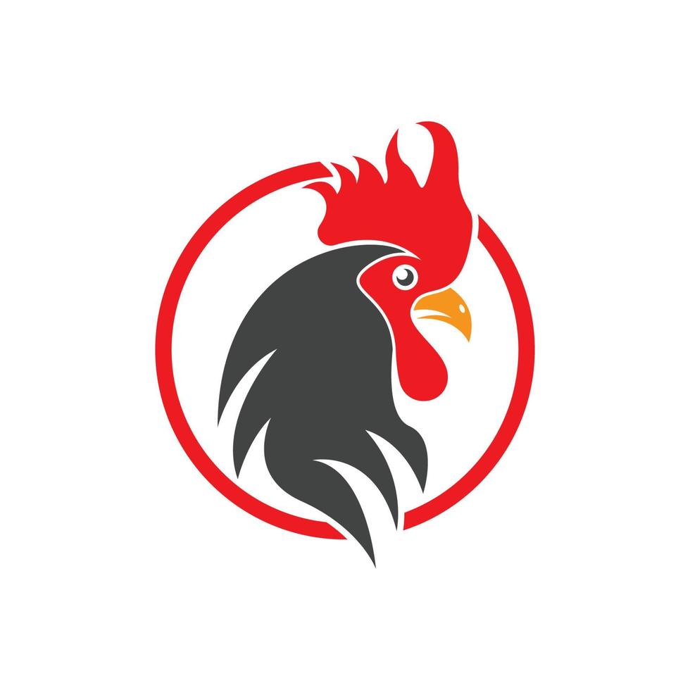 Rooster logo icon vector and symbol template