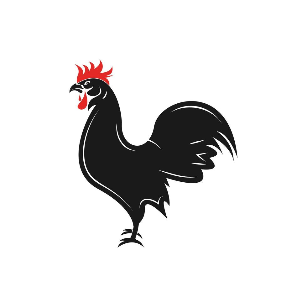 gallo logo icono vector y símbolo modelo