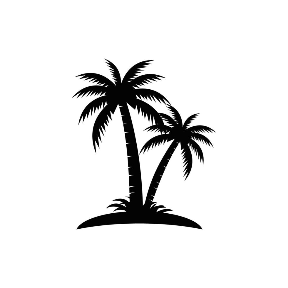 Palm logo icon template and symbol vector tree