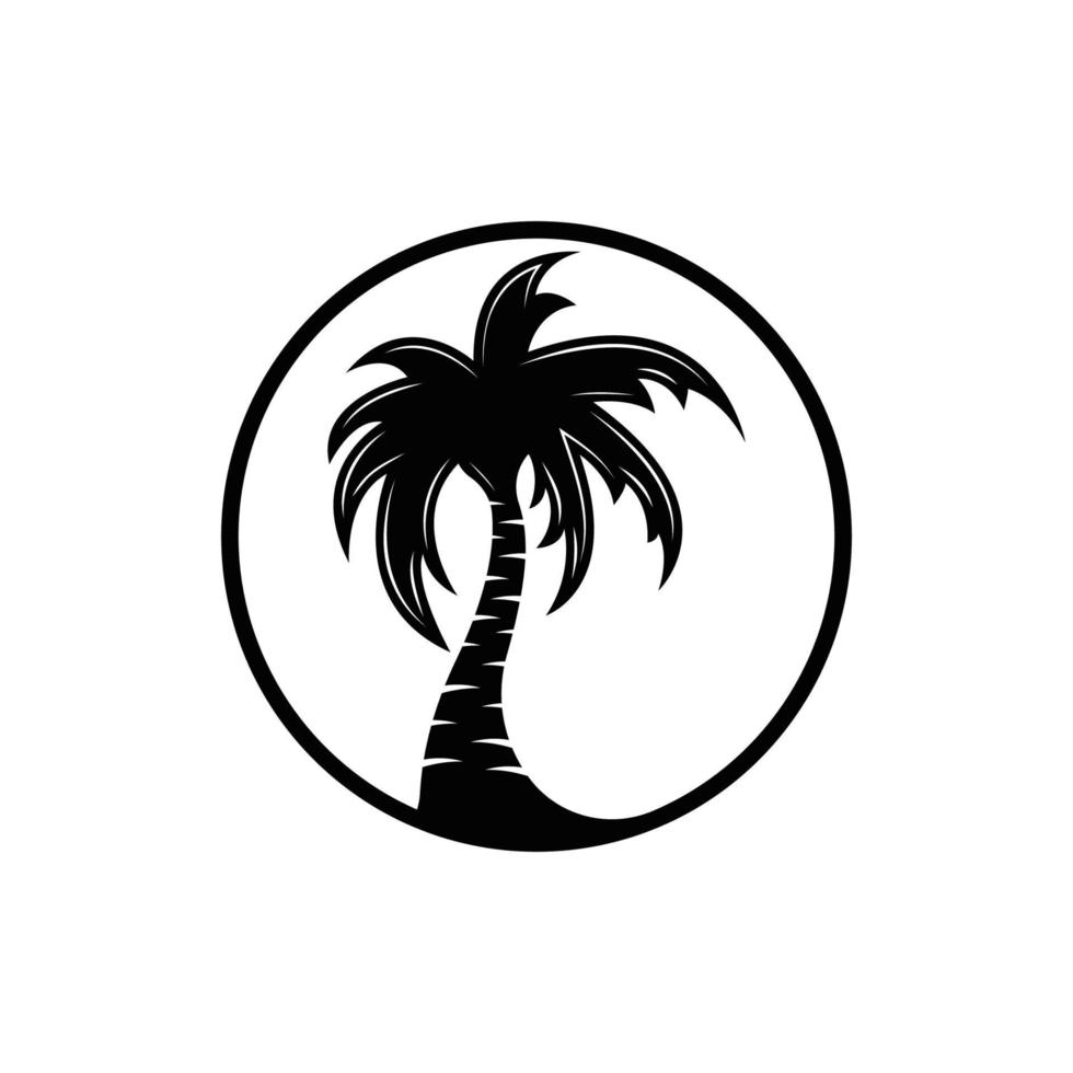 Palm logo icon template and symbol vector tree