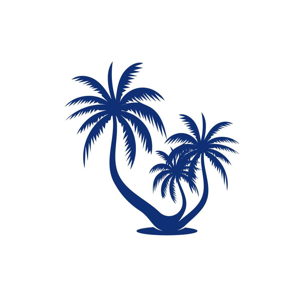 Palm logo icon template and symbol vector tree