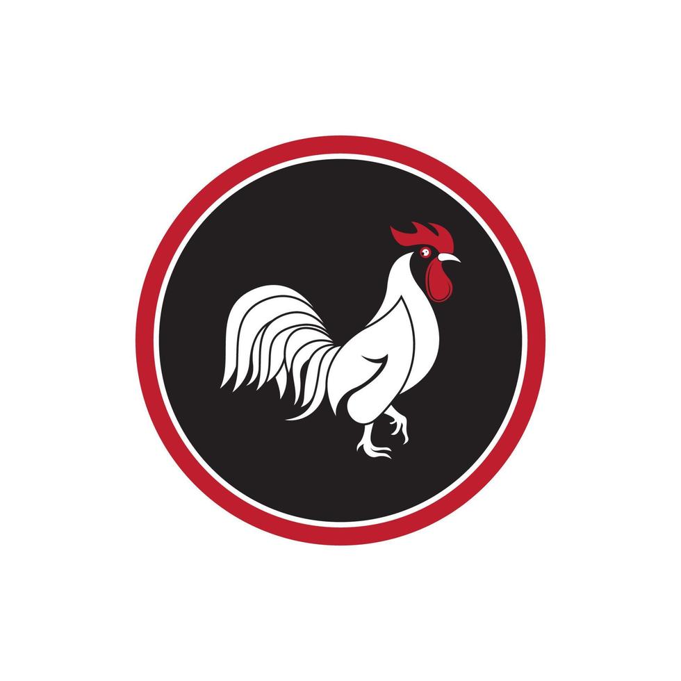 Rooster logo icon vector and symbol template