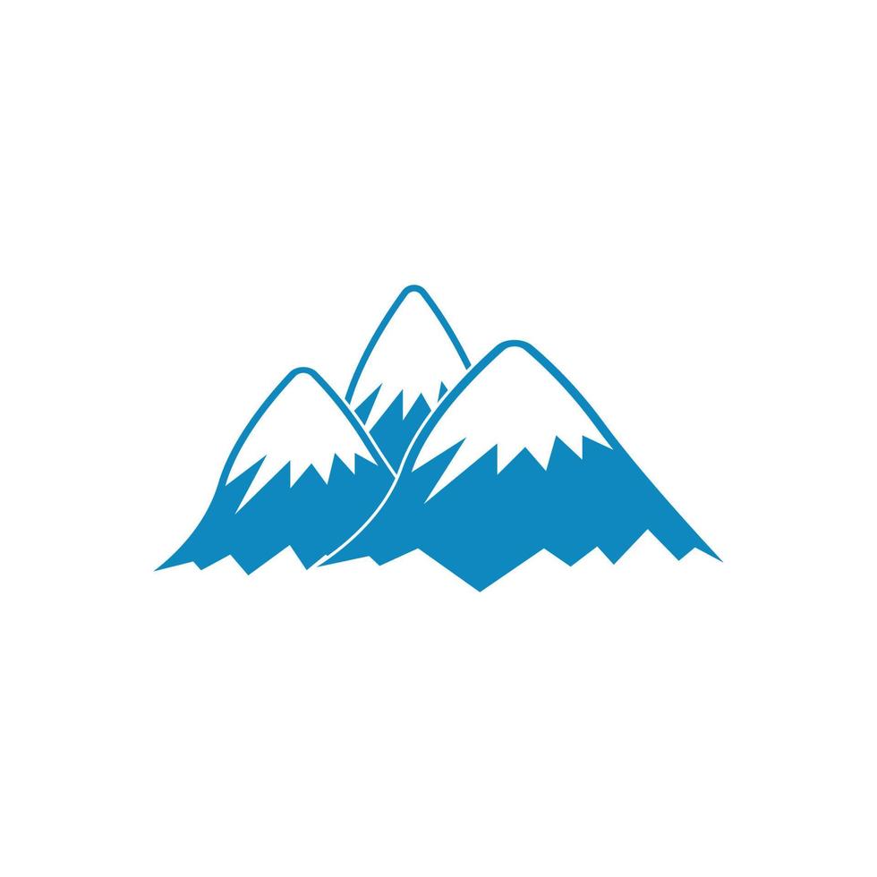 montaña icono logo modelo vector