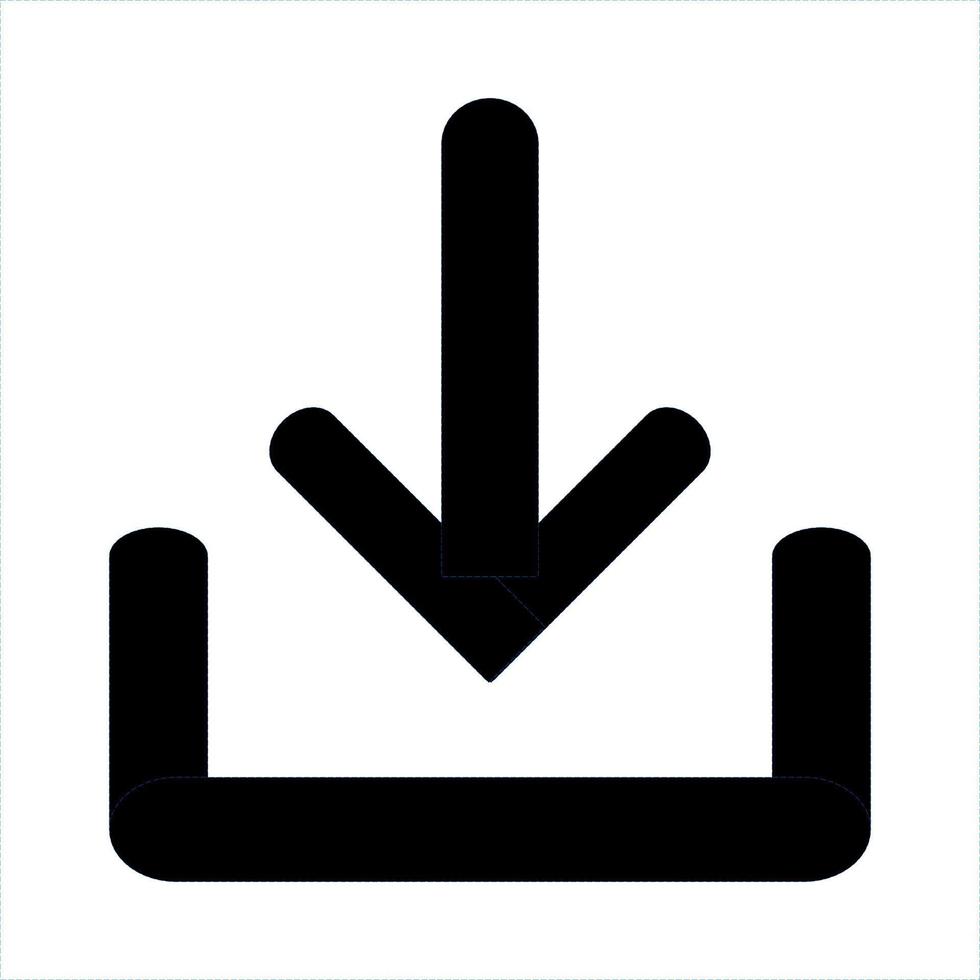 download icon on white background vector