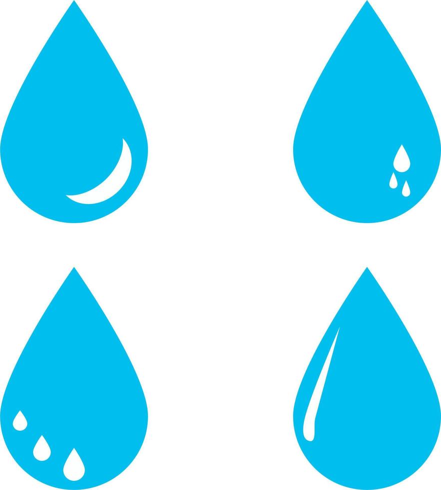 conjunto de gotas de agua vector