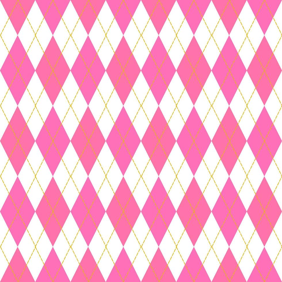 pink seamless geometric pattern with argyle vector