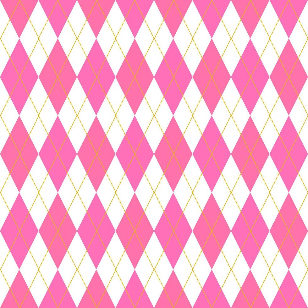 pink seamless geometric pattern with argyle vector