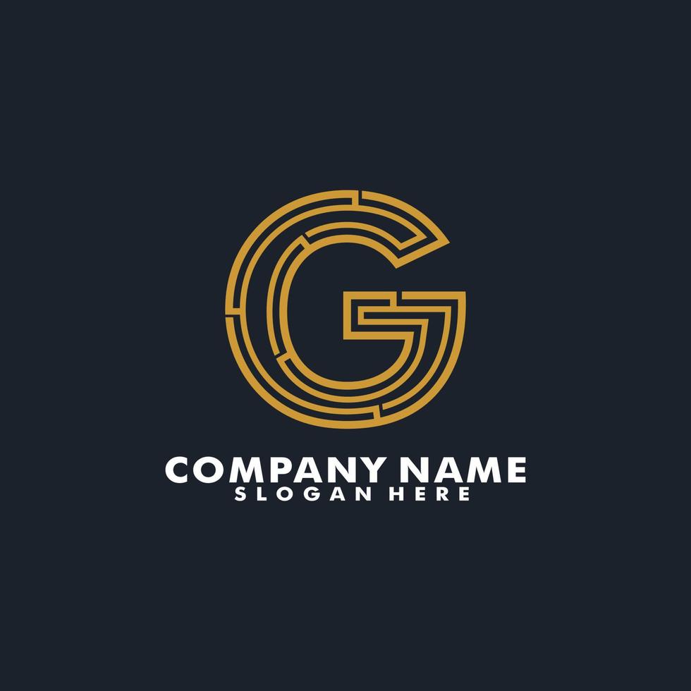 Monogram letter G elegant logo design, Modern Initial letter G logo vector