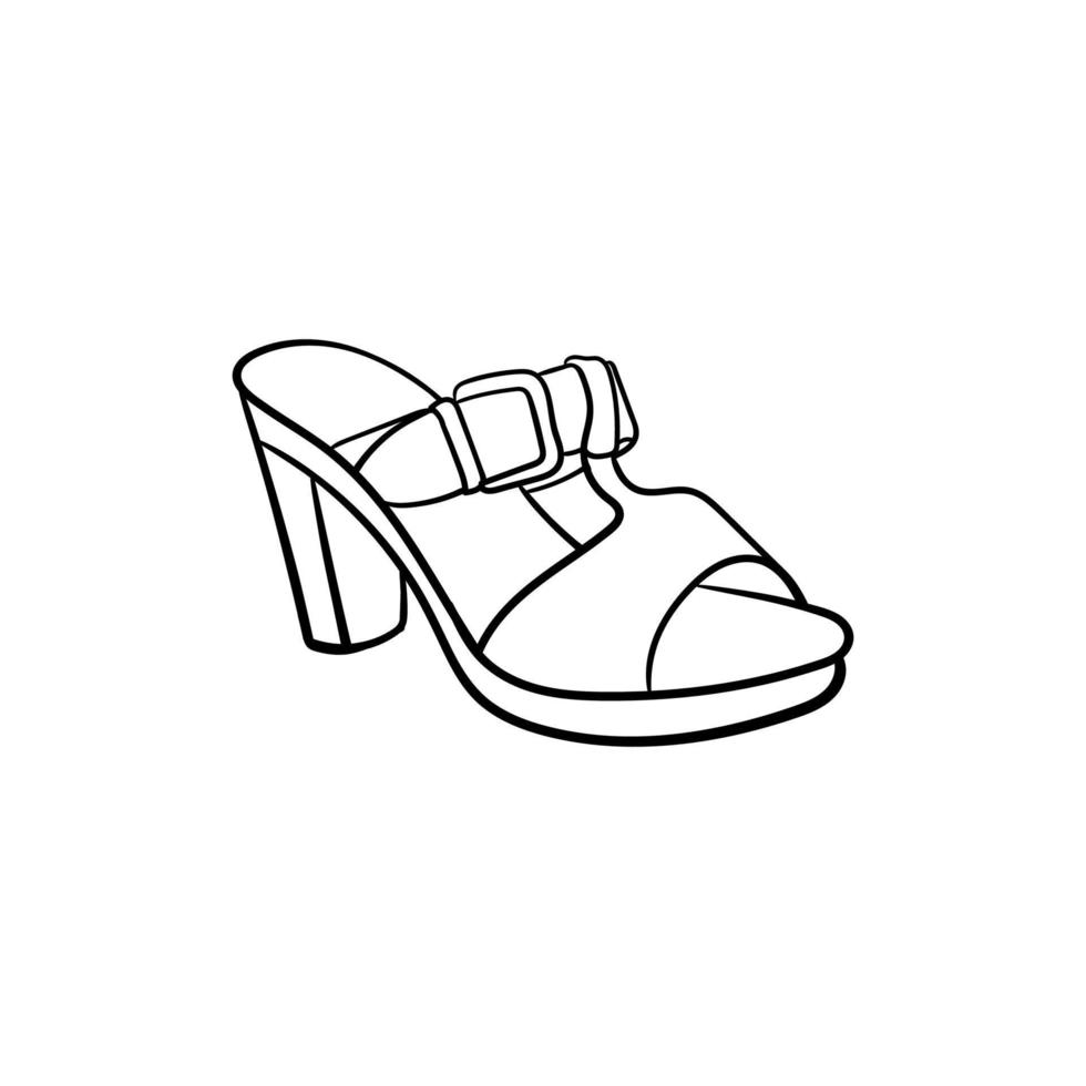 Heels slippers female elegant creative design vector