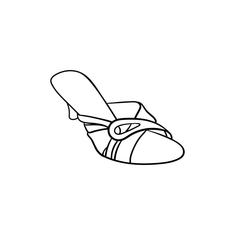 Slippers line simple illustration design vector