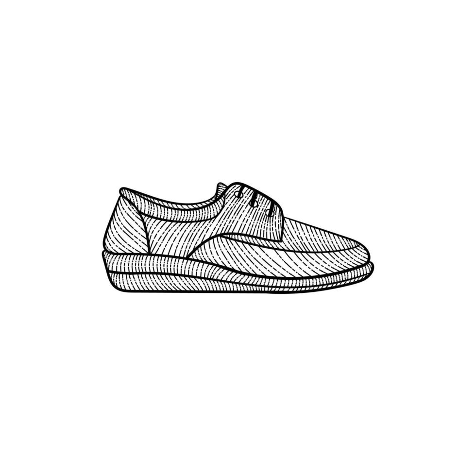 Sport shoes vintage art illustration design vector