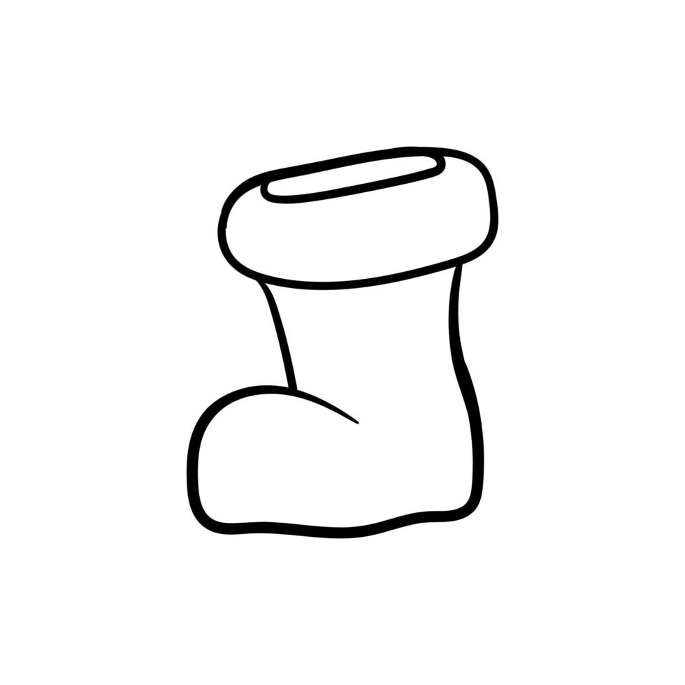 Boot shoes santa line simple creative design vector