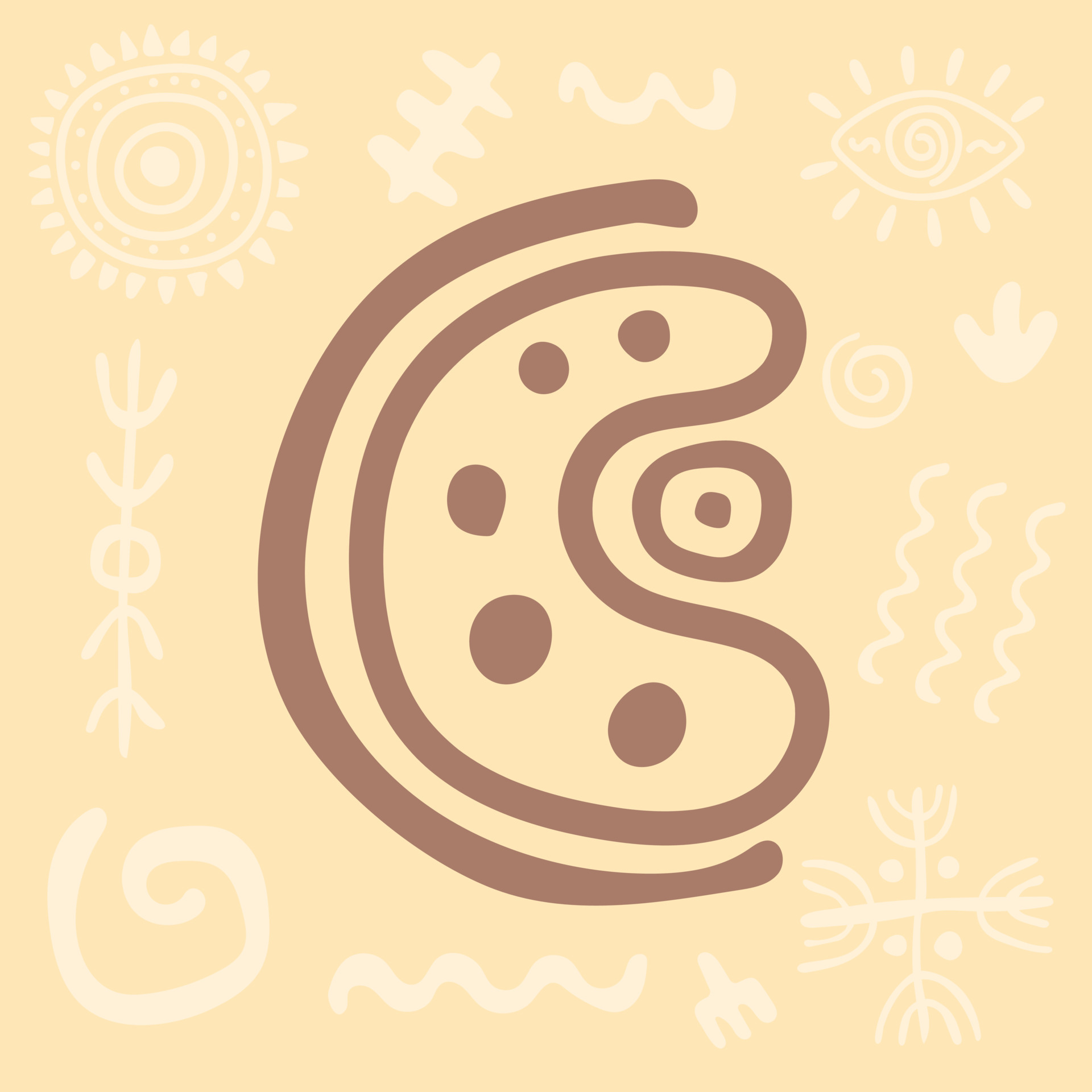 Mayan moon symbol